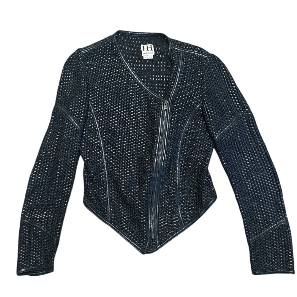 ‘Joplin’ Leather Moto Jacket by Haute Hippie Black